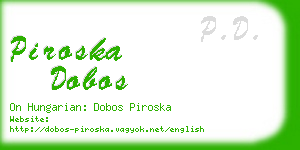 piroska dobos business card